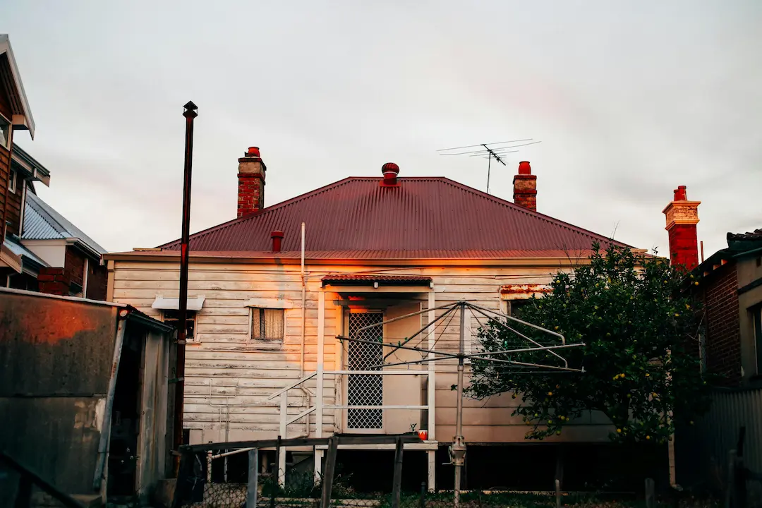 House exterior before painting